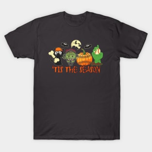 Funny Tis the Season Baseball Softball Season Fall Halloween T-Shirt